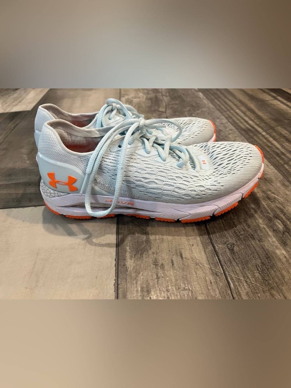 Under Armour HOVR Sonic Women’s Running Shoes Light Blue Orange Size 8 Athletic